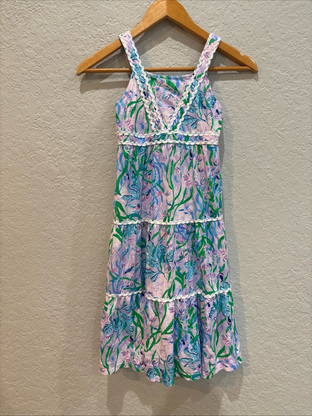 Lilly Pulitzer Girls Sundress Sz 6/7 YOUTH Summer Floral Dress
